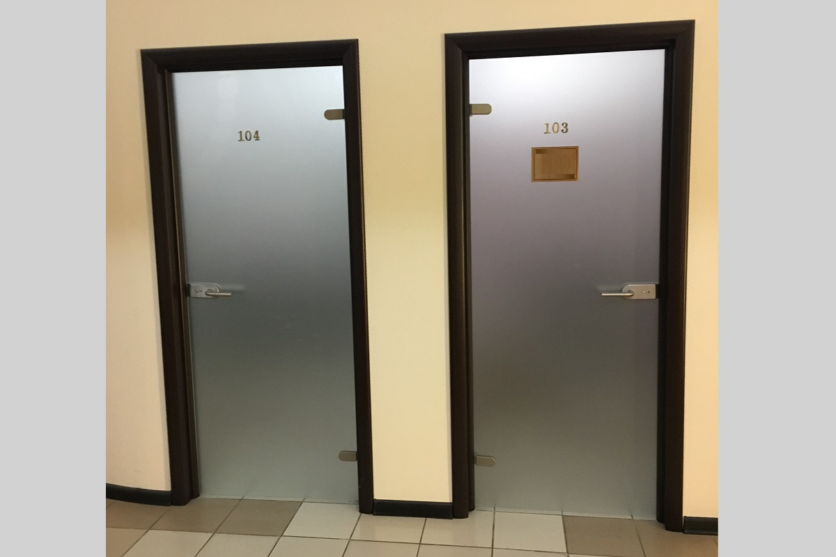 Матовые офисные двери