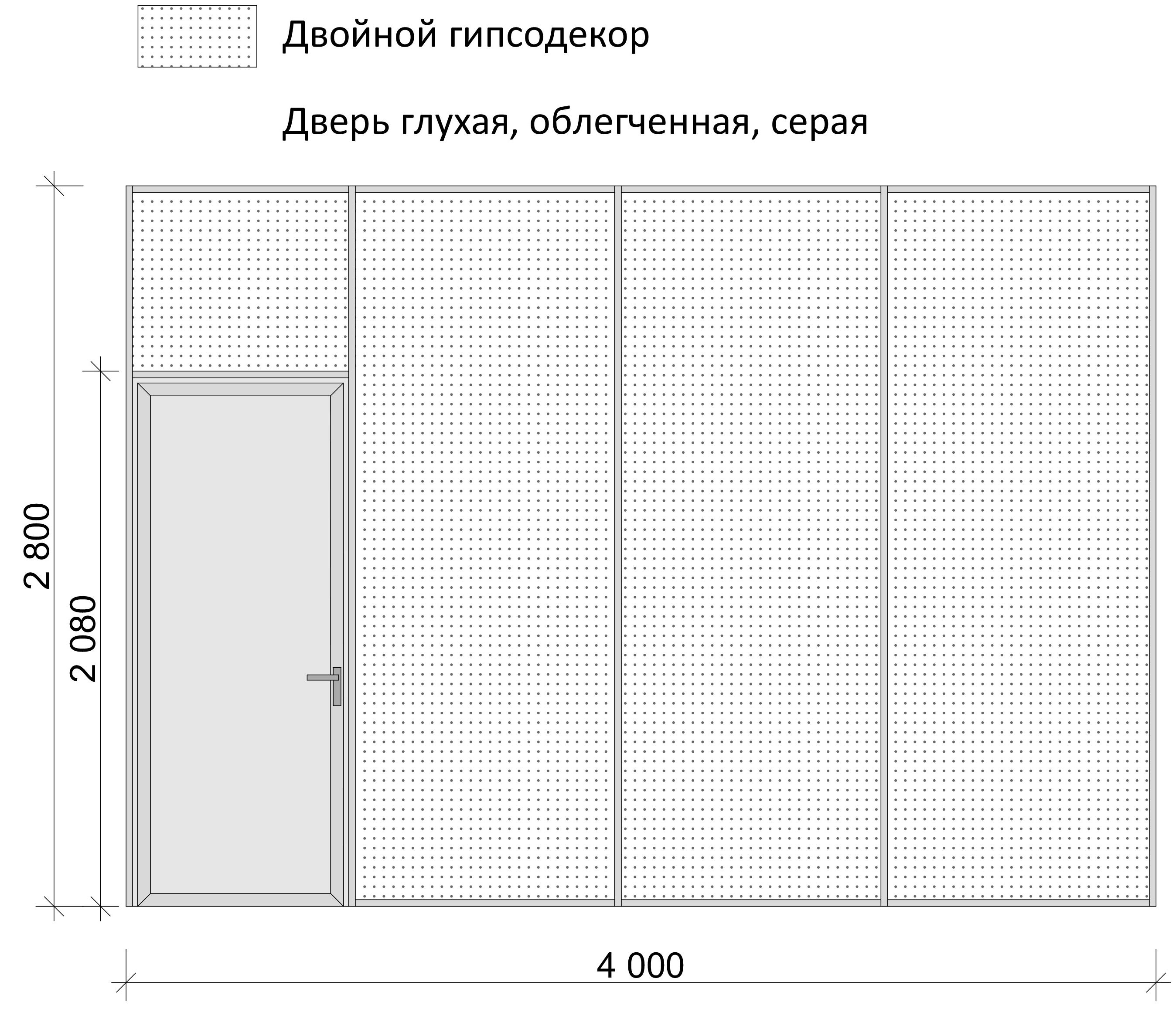 Глухая офисная перегородка из гипсодекора | Система 78 - «ОФИМОЛЛ»