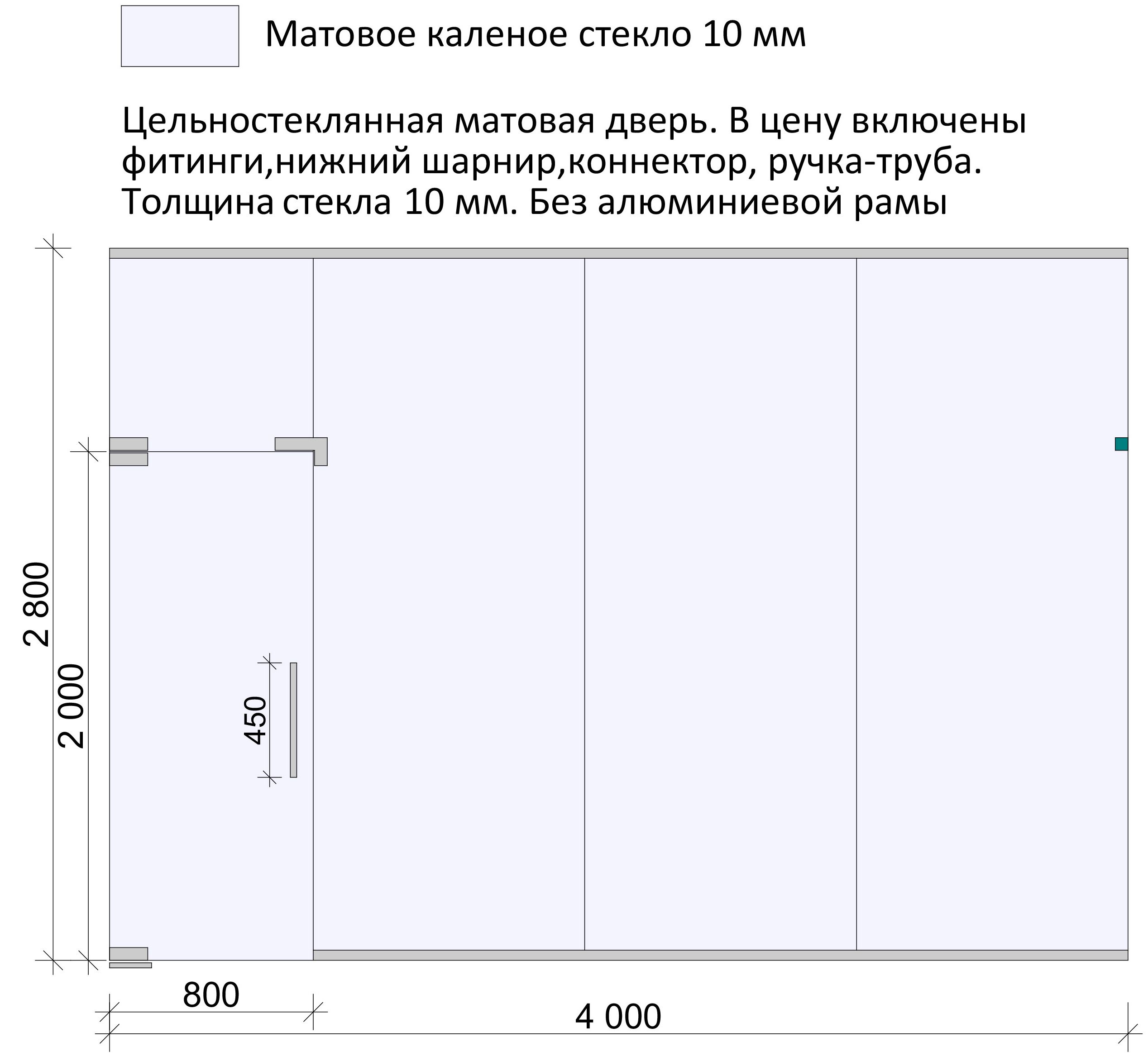 Цельностеклянная матовая офисная перегородка | Цельностеклянные - «ОФИМОЛЛ»